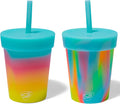 Silipint Silicone 8 oz Kids Straw Tumbler Pack of 2