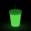 Silipint Silicone 8 oz Kids Glow In The Dark Straw Tumbler