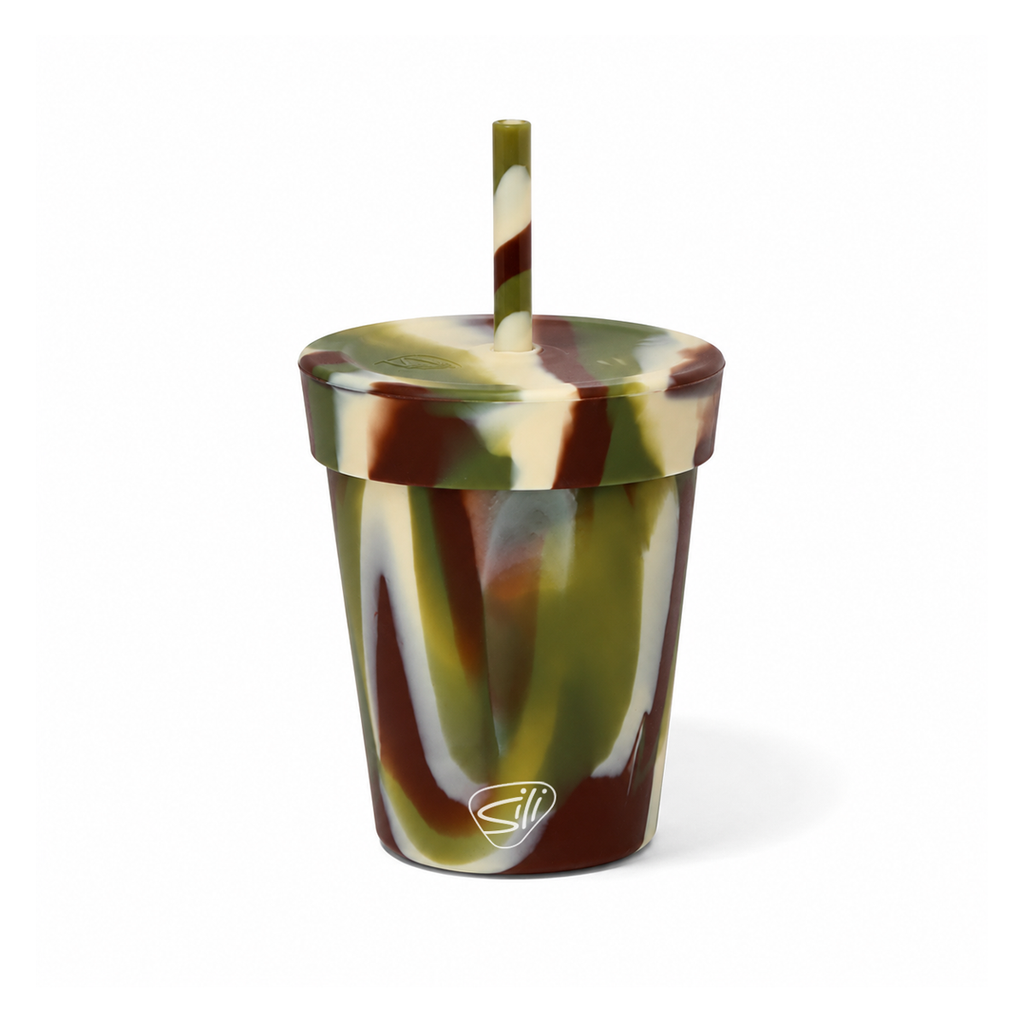 Customized Silicone 8 oz Kids Straw Tumbler