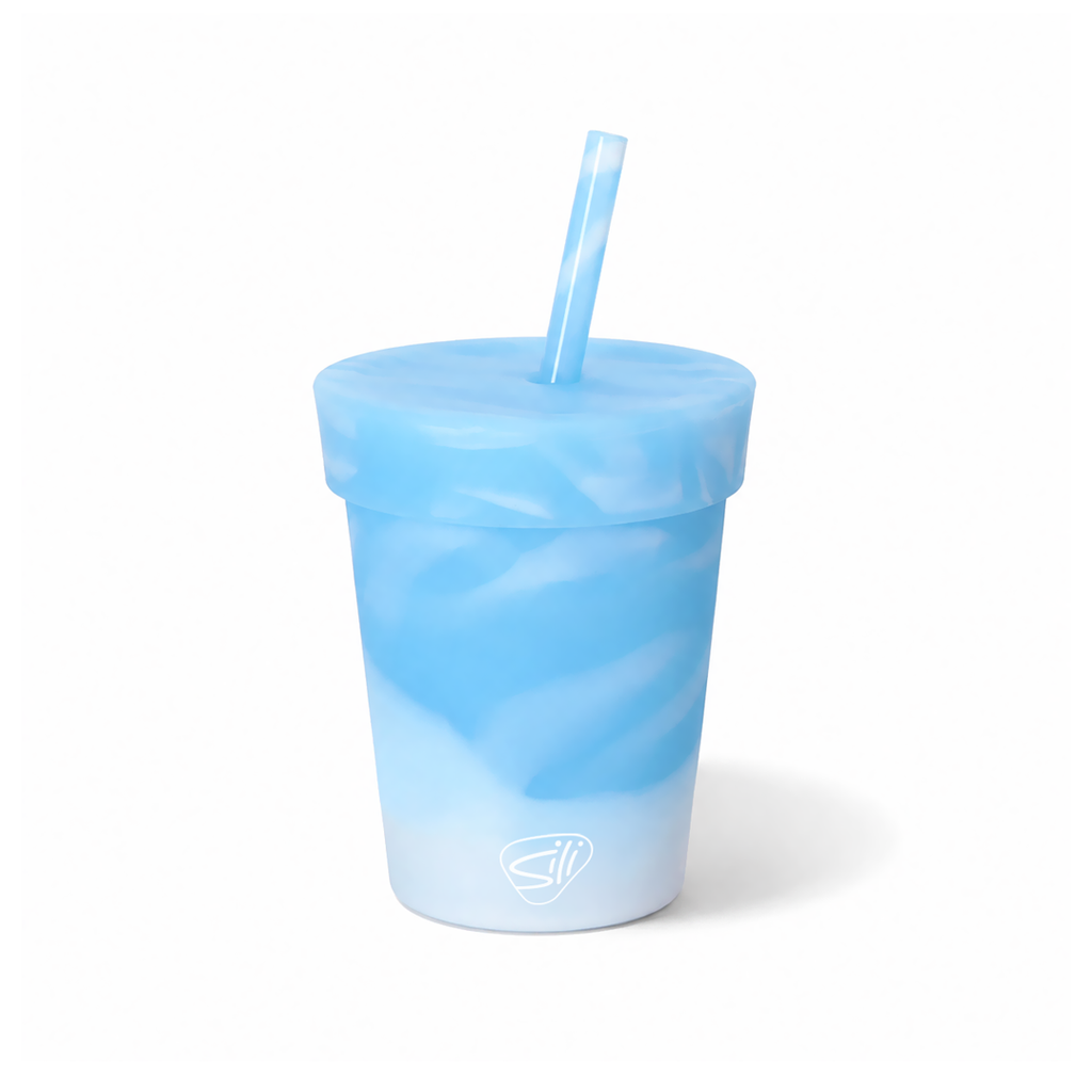 Customized Silicone 8 oz Kids Straw Tumbler