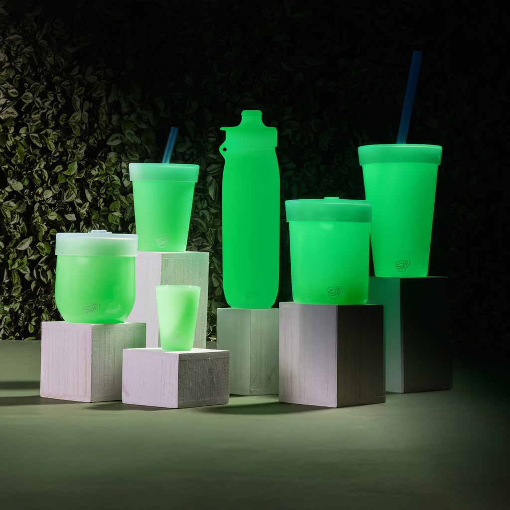Silipint Silicone 8 oz Kids Glow In The Dark Straw Tumbler
