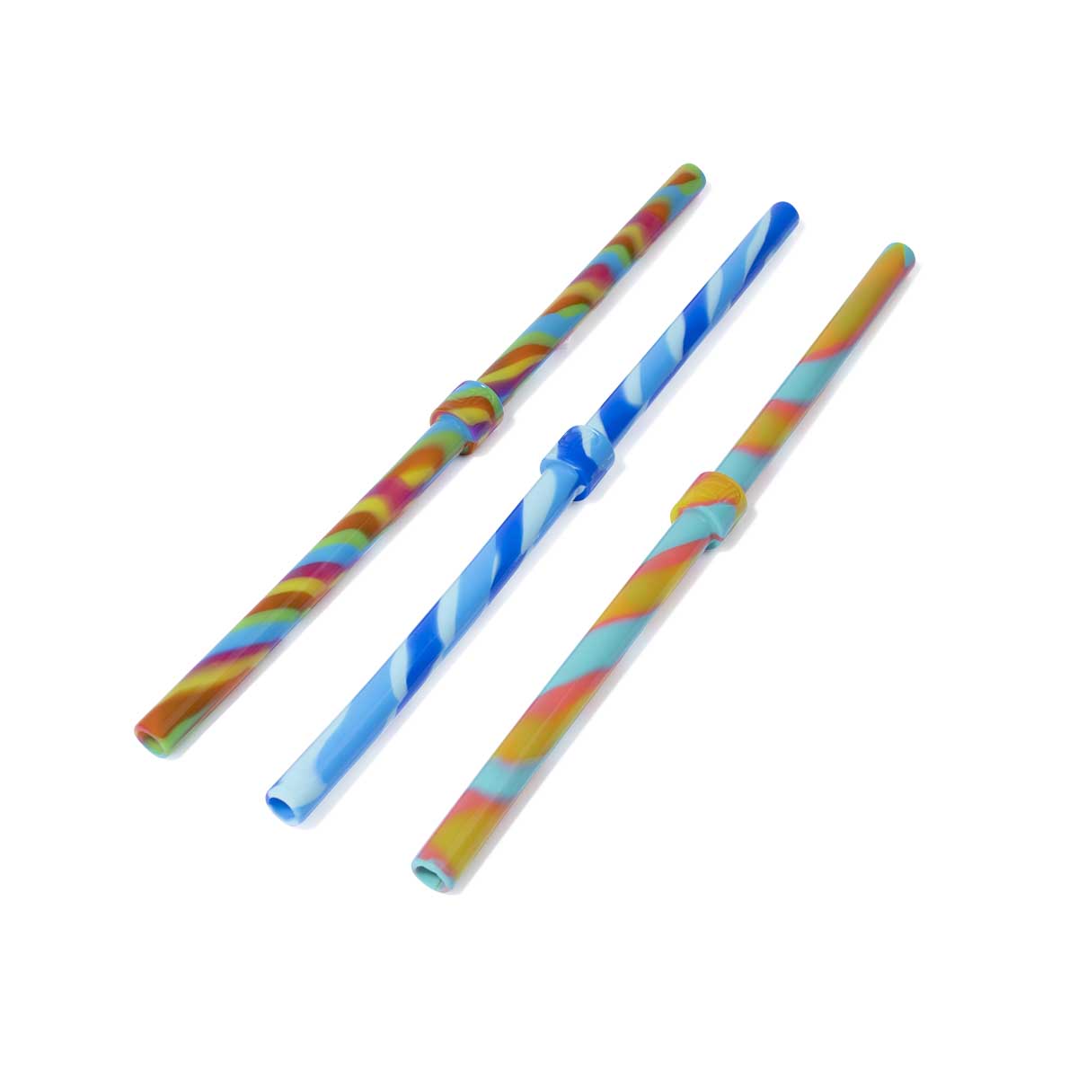 Silipint Silicone 3-Pack Stopper Straws (16/22/25/32 oz)